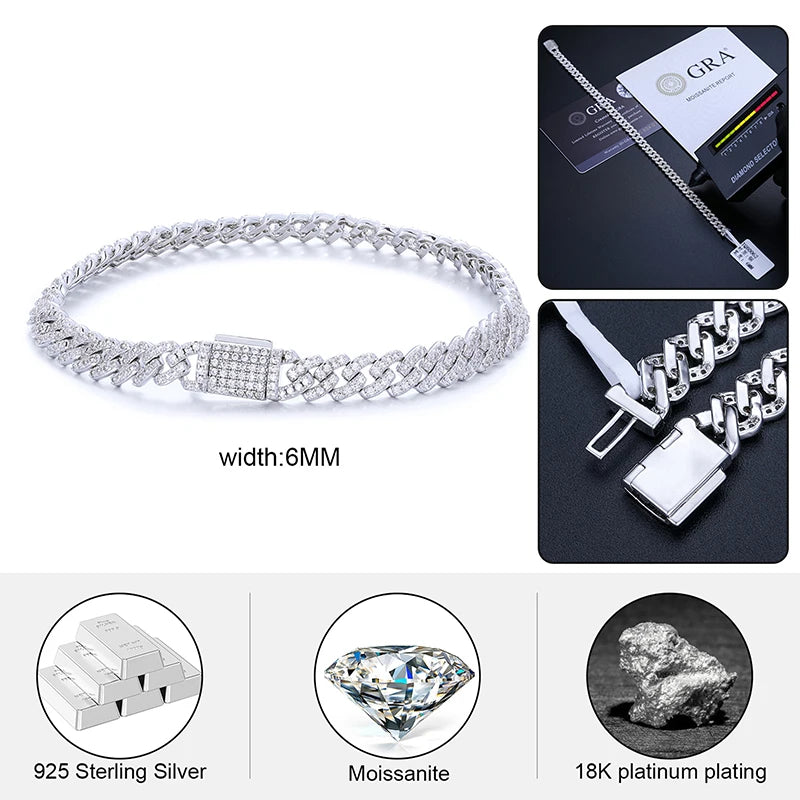 Moissanite Iced-Out Bracelet/Necklace