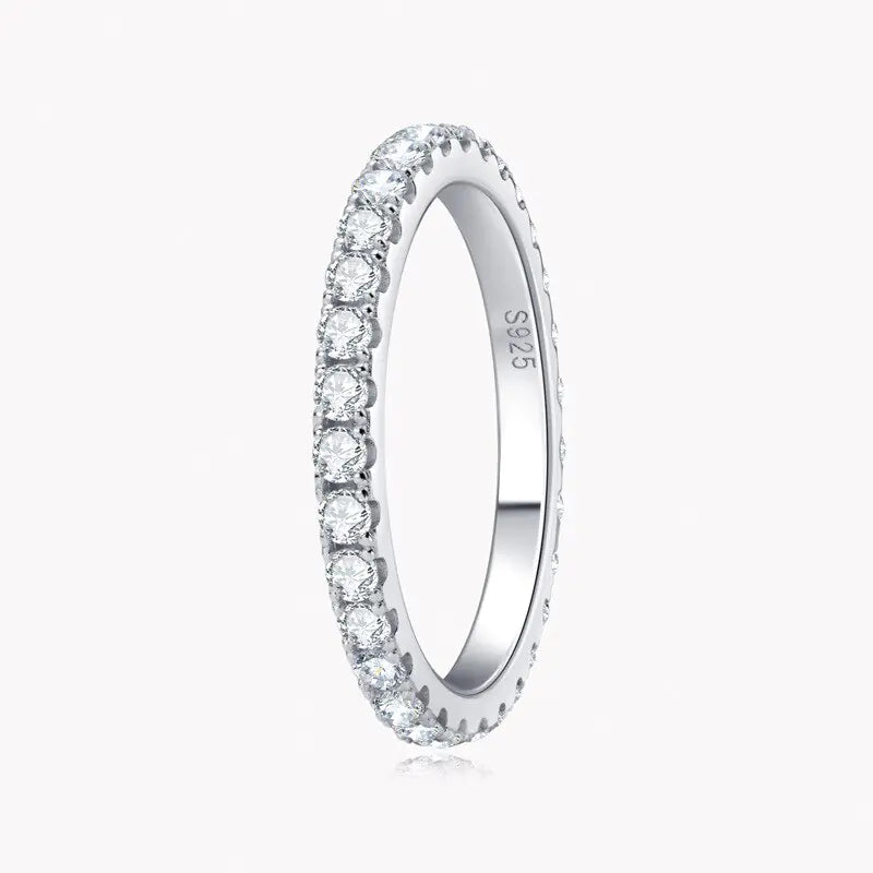 Moissanite Row Ring
