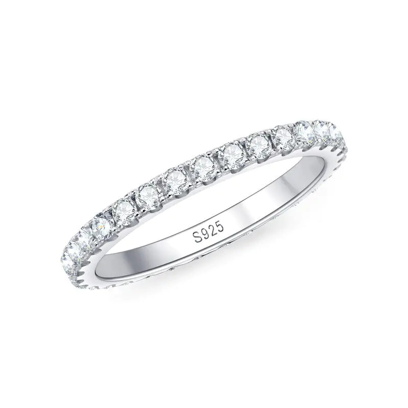 Moissanite Row Ring