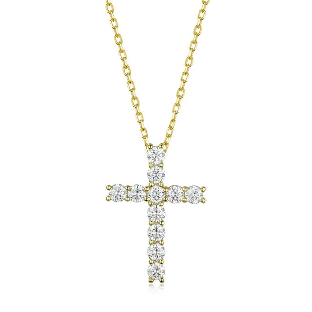 Moissanite Cross Necklace