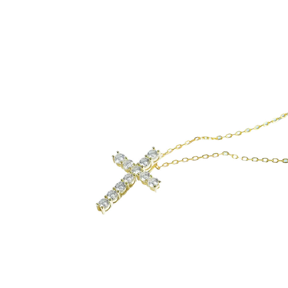 Moissanite Cross Necklace