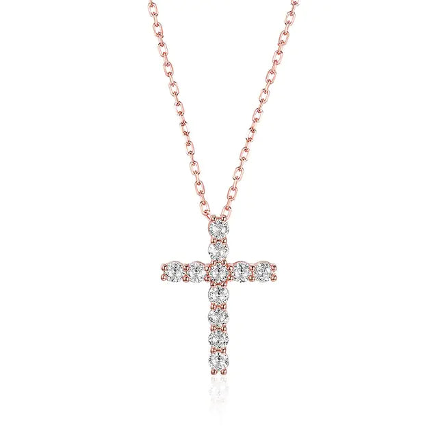 Moissanite Cross Necklace