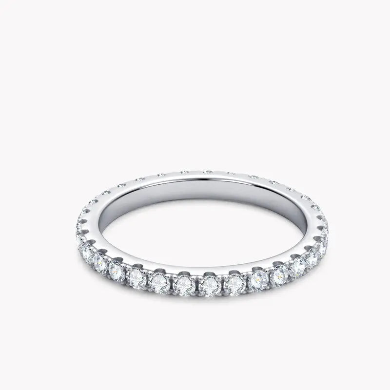 Moissanite Row Ring