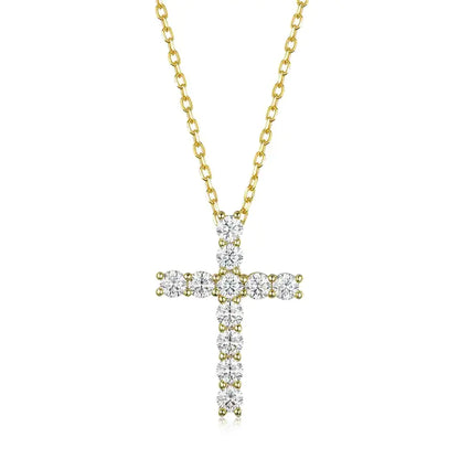 Moissanite Cross Necklace