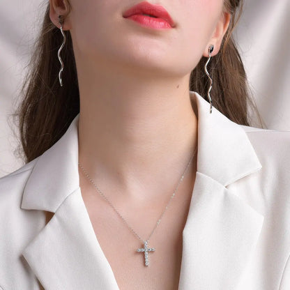 Moissanite Cross Necklace