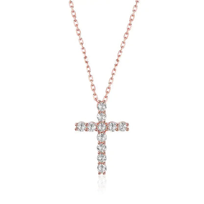 Moissanite Cross Necklace