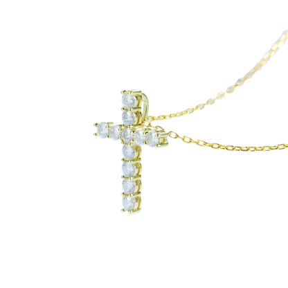Moissanite Cross Necklace